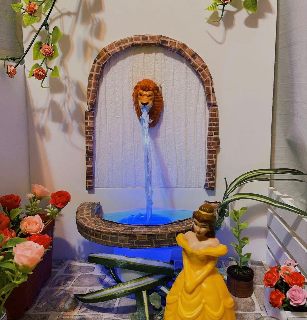 野獣　壁泉　ジオラマ　ドールハウス　ガーデン