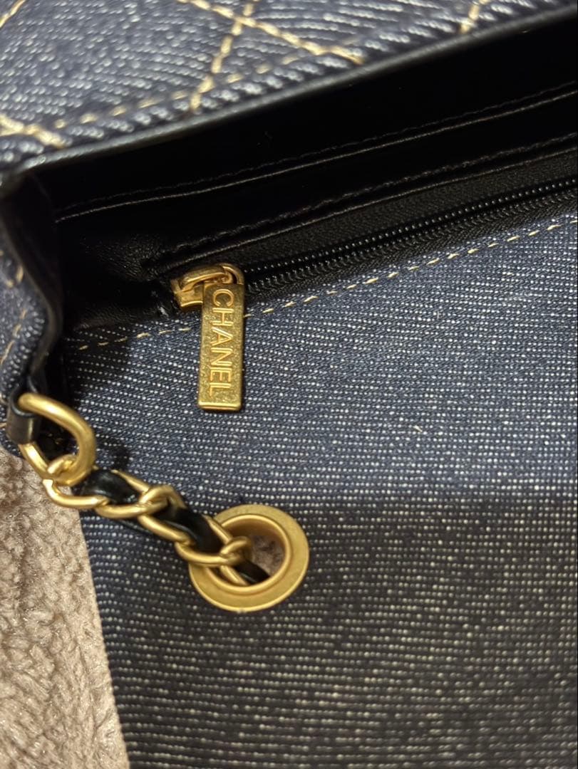 CHANEL シャネル　ノベルティ　デニム　ショルダーバッグ　マトラッセ