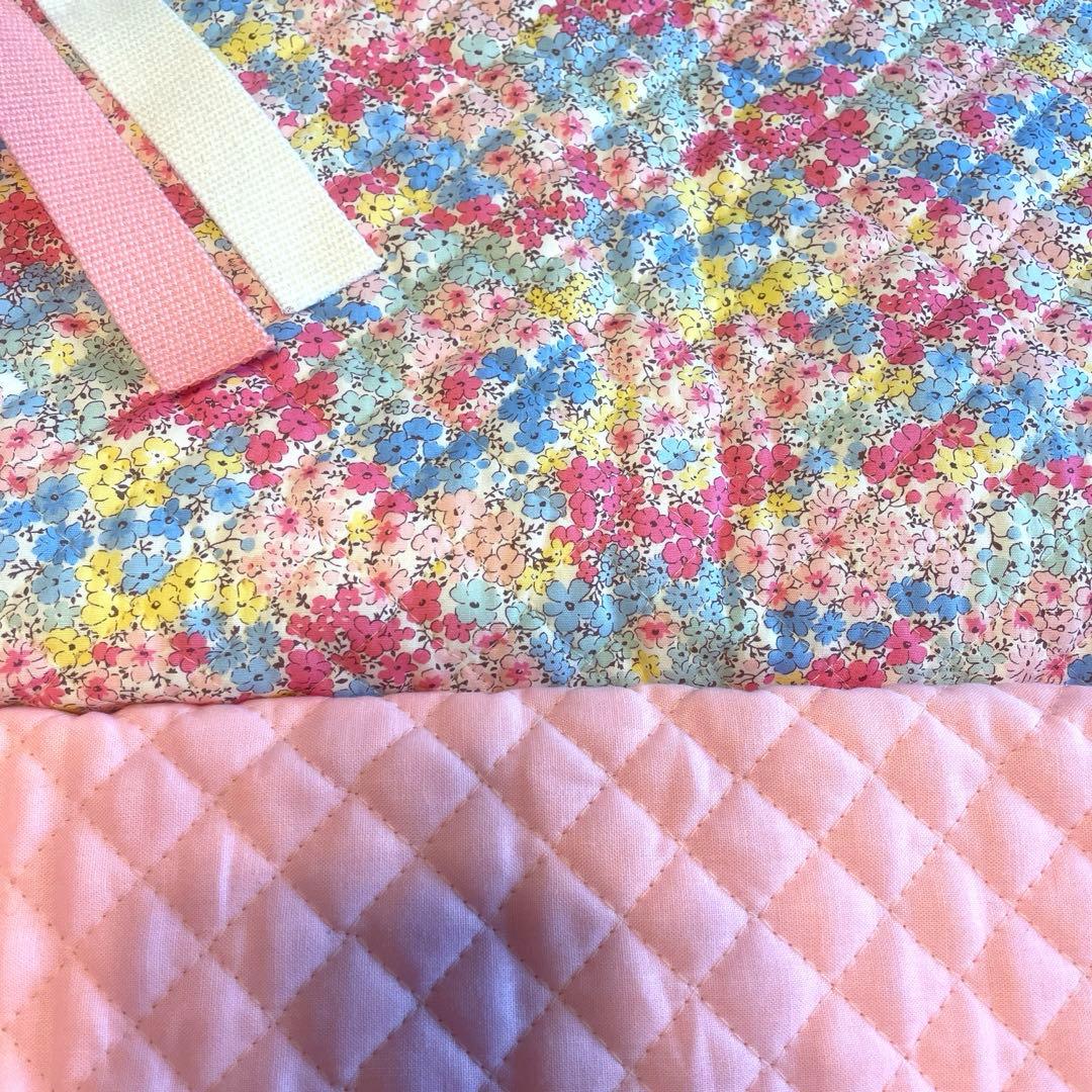 【オーダーメイド】入園入学グッズ　ピンク花柄×薄ピンク