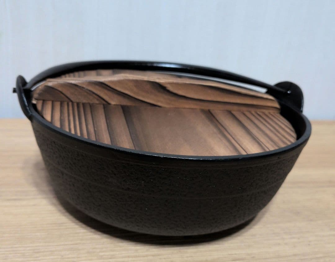 【岩鋳】 南部鉄器 木蓋付き　いろり鍋 小鍋 2個セット