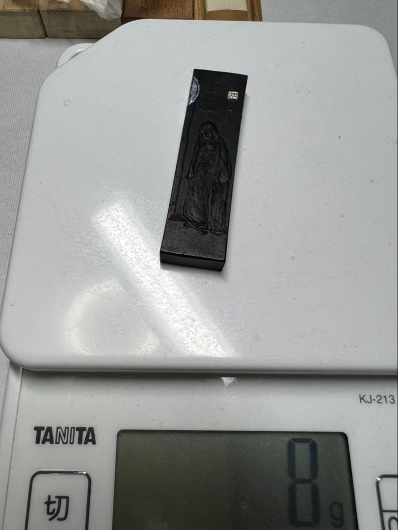 東京老舗高級油煙、稀少青墨霧箱入2点 稀少古墨状態良得！