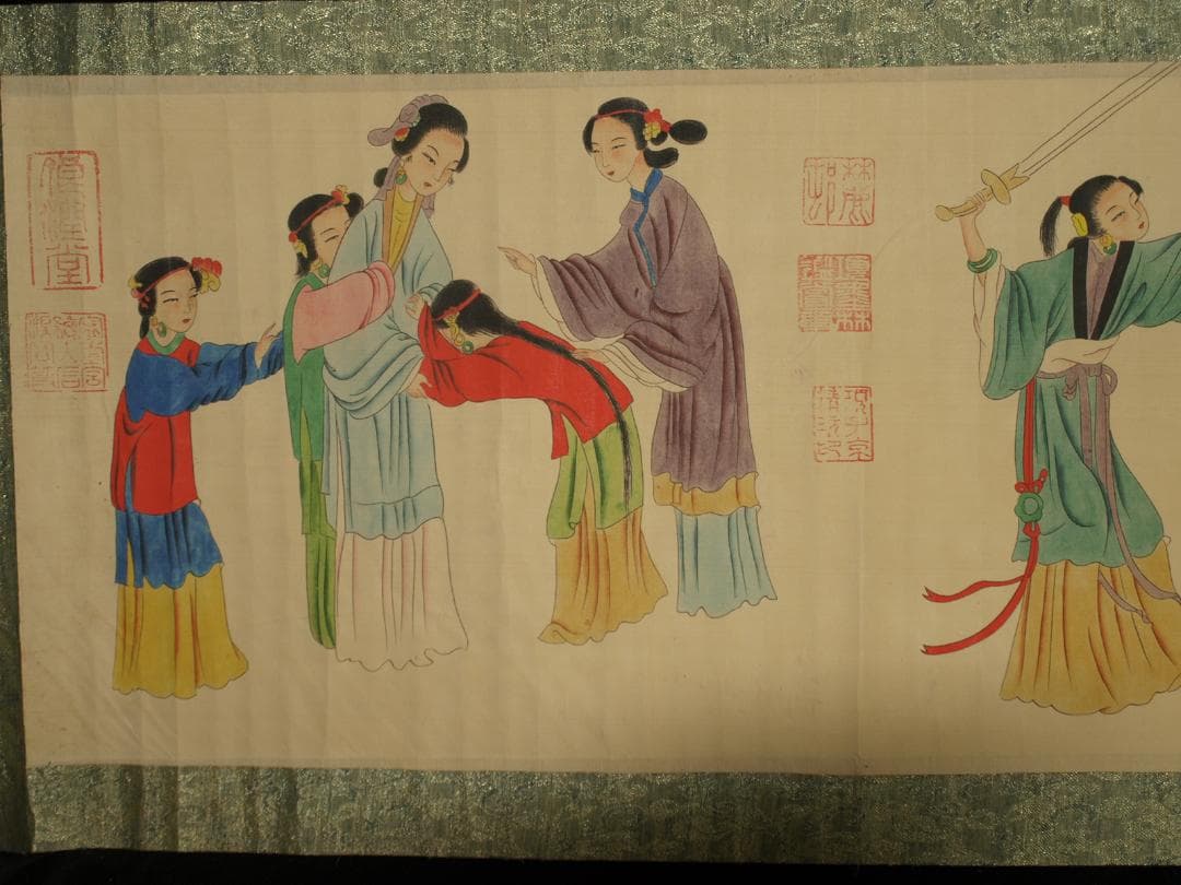 骨董市仕入れ品　中国明時代の掛軸　激安骨董品　肉筆保証 BD360A8-2