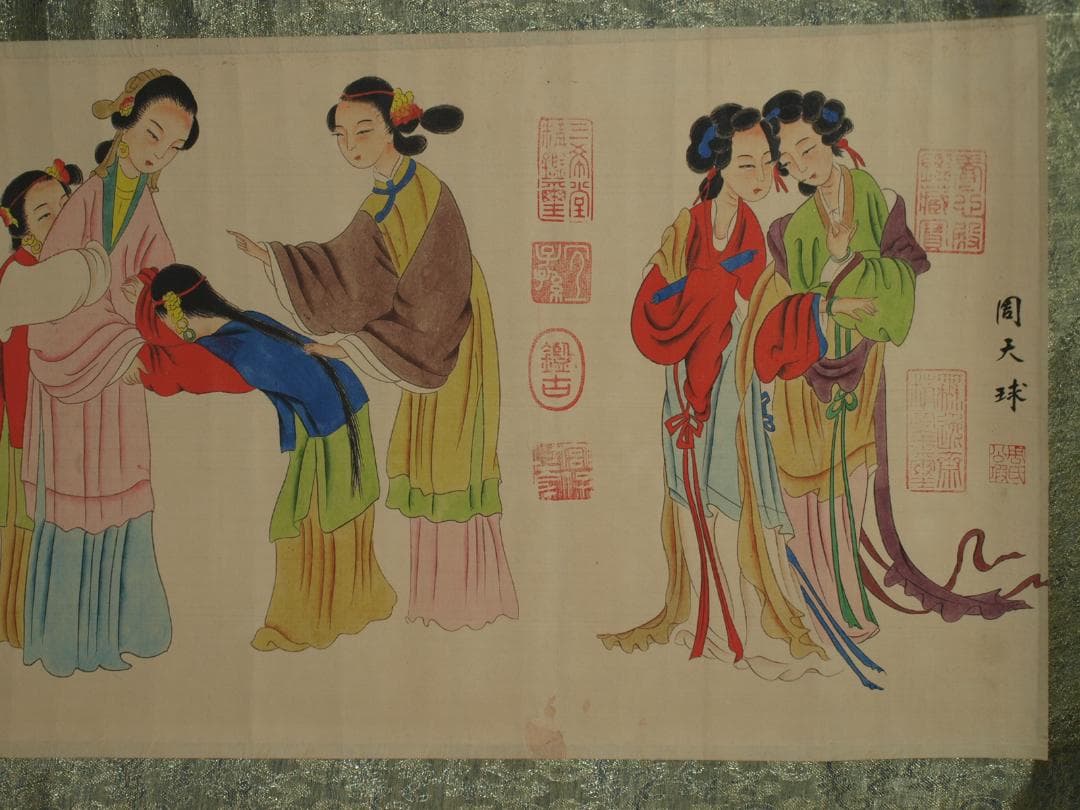 骨董市仕入れ品　中国明時代の掛軸　激安骨董品　肉筆保証 BD360A8-2