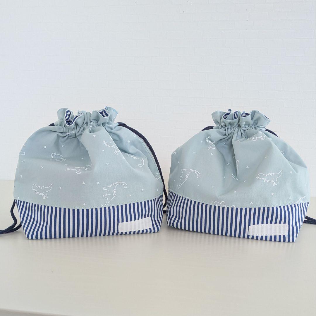 ハンドメイド　入園入学セットレッスンバックお着替え袋　お弁当袋保温保冷　男の子