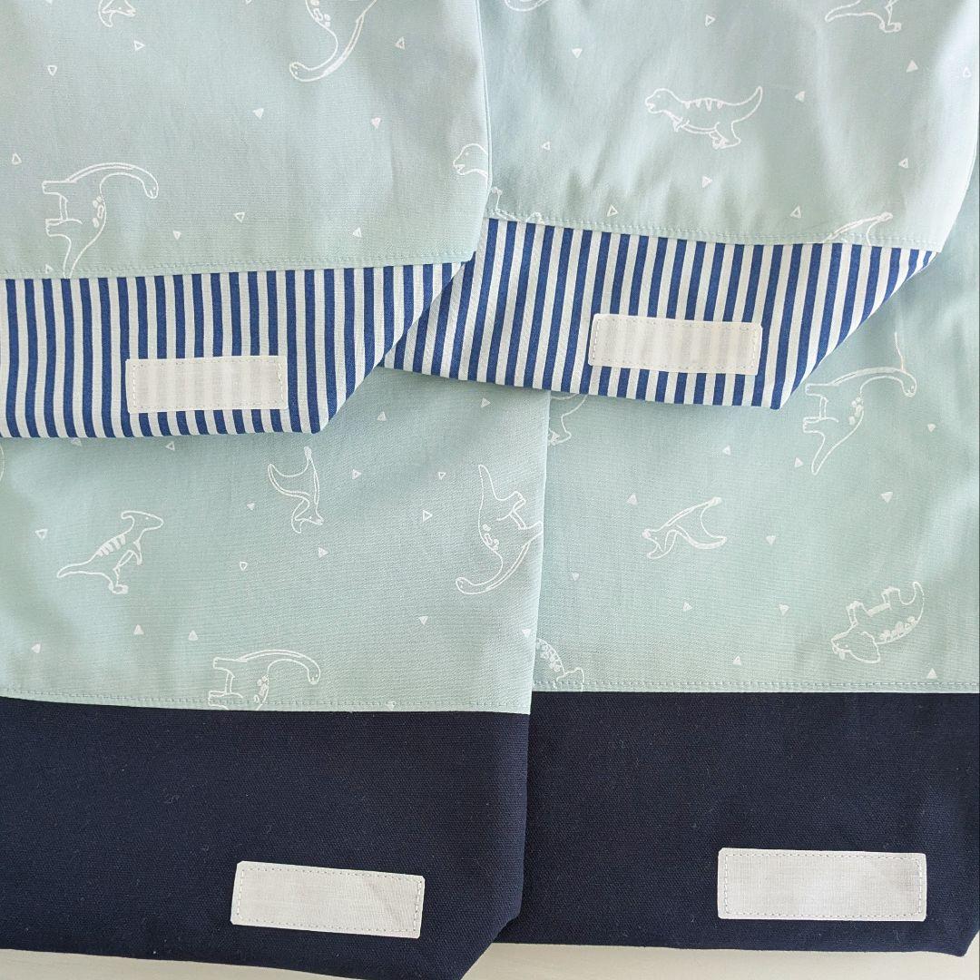 ハンドメイド　入園入学セットレッスンバックお着替え袋　お弁当袋保温保冷　男の子