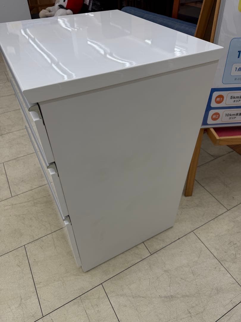 ニトリ 60 キッチン カウンター チェスト 食器棚 3段 レンジボード