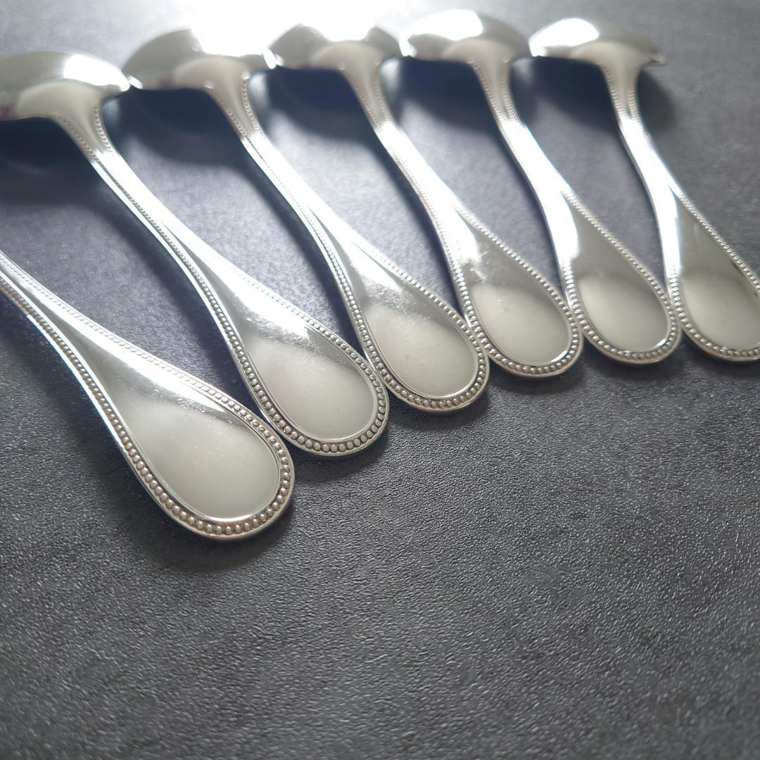 美品 クリストフル パール コンソメスプーン 6点