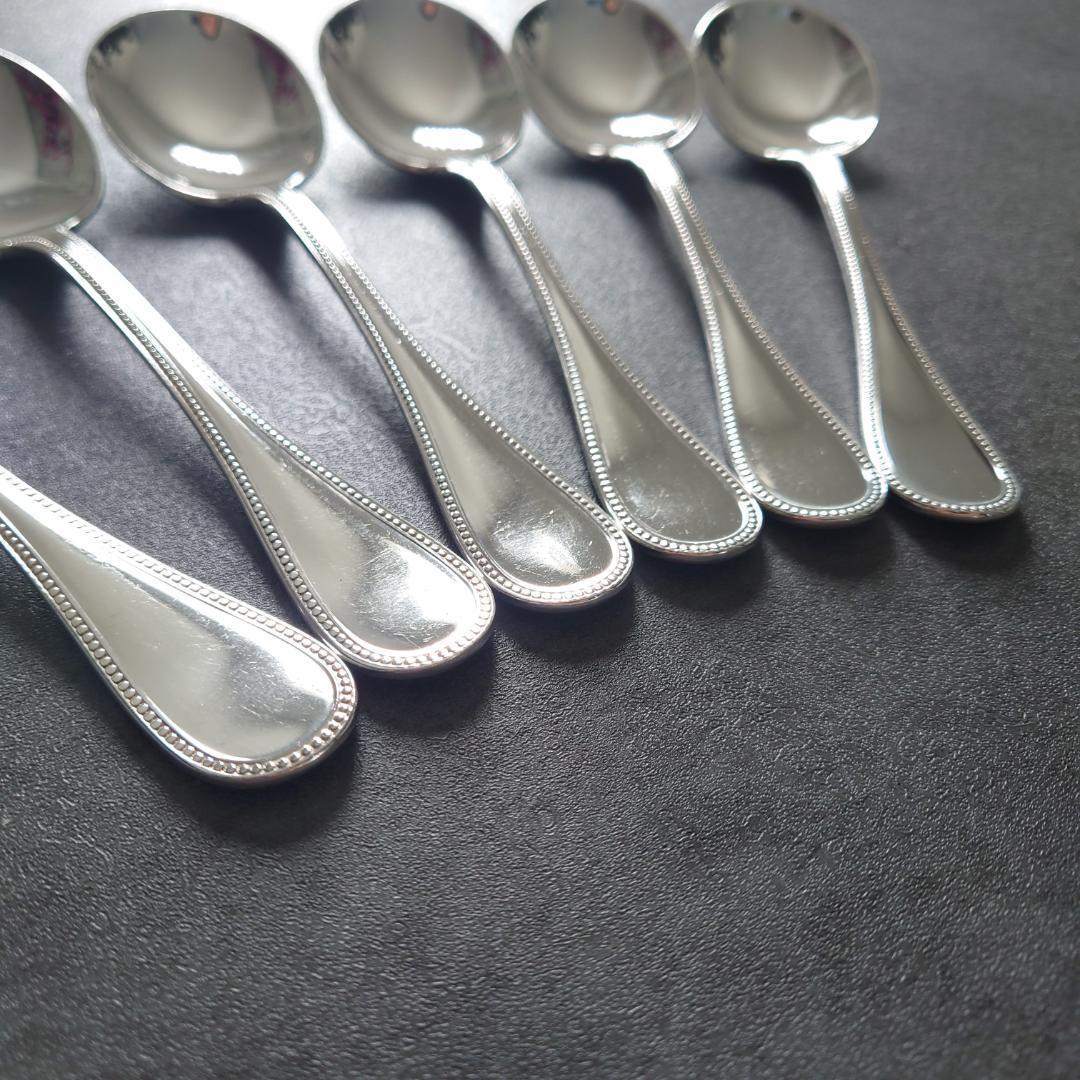 美品 クリストフル パール コンソメスプーン 6点