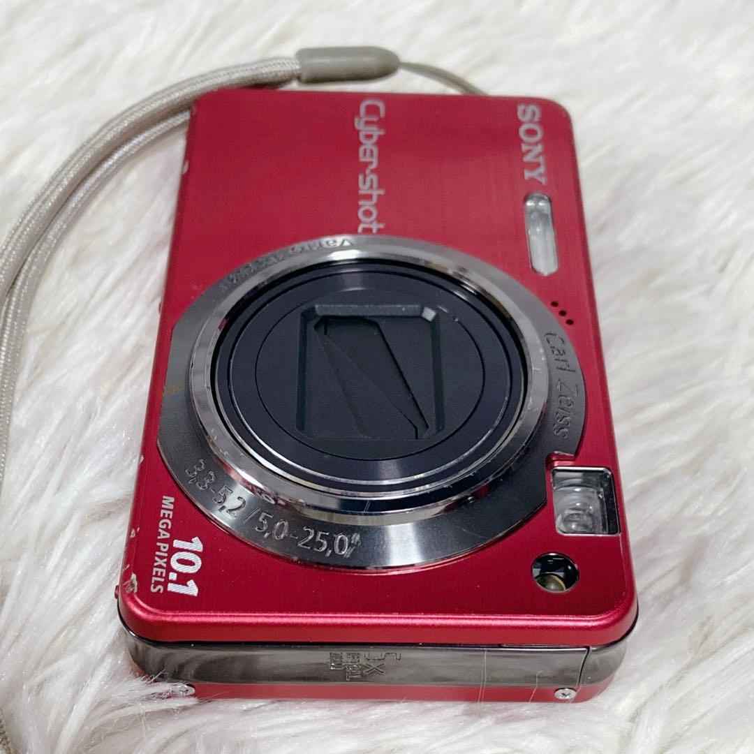 【美品】 SONY ソニー DSC-W170 デジカメ バッテリー レッド