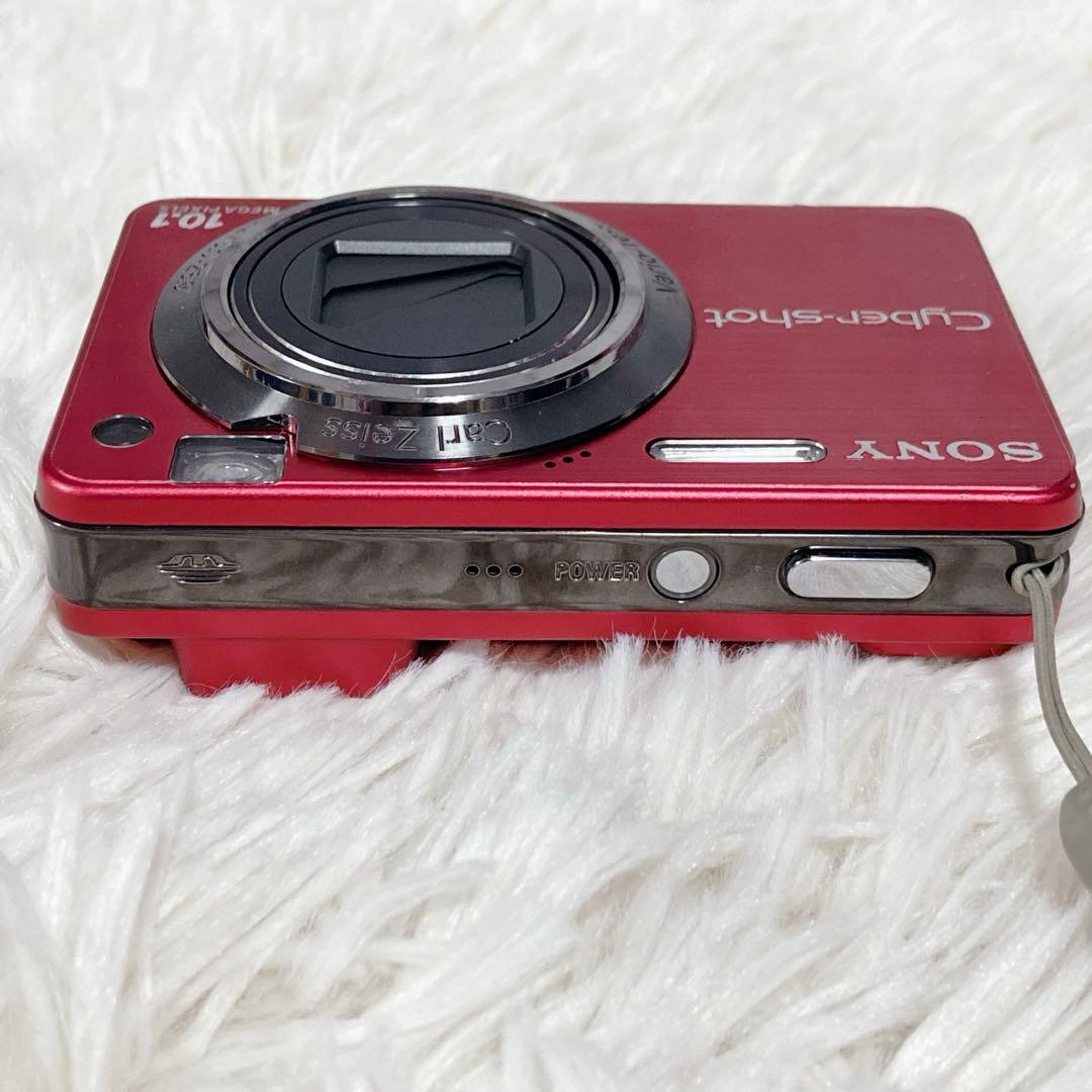 【美品】 SONY ソニー DSC-W170 デジカメ バッテリー レッド