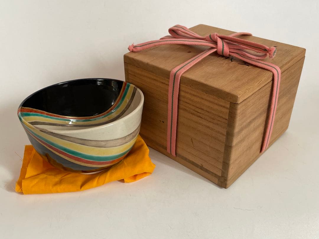 陶芸家　永楽善五郎　色絵　朝空　茶碗　抹茶碗　共箱