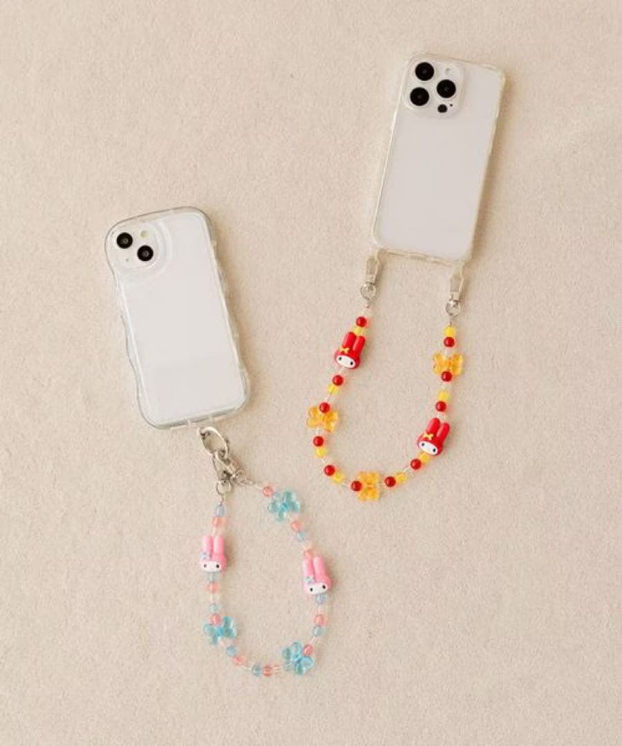 LOWRYS FARM マイメロディ モバイル ストラップ 赤/ピンク 赤メロ