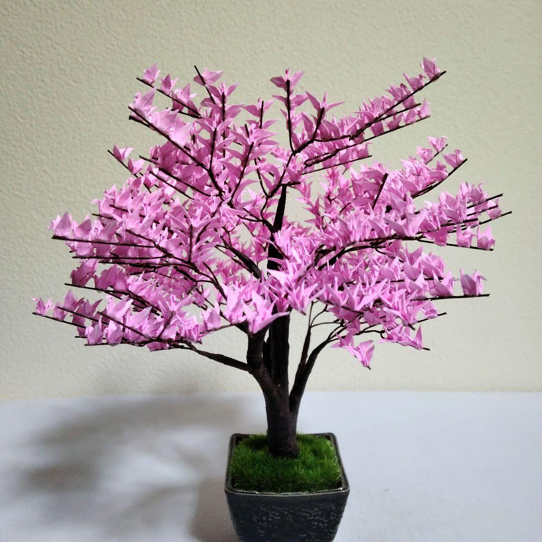折り鶴盆栽(河津桜盆栽)No.50