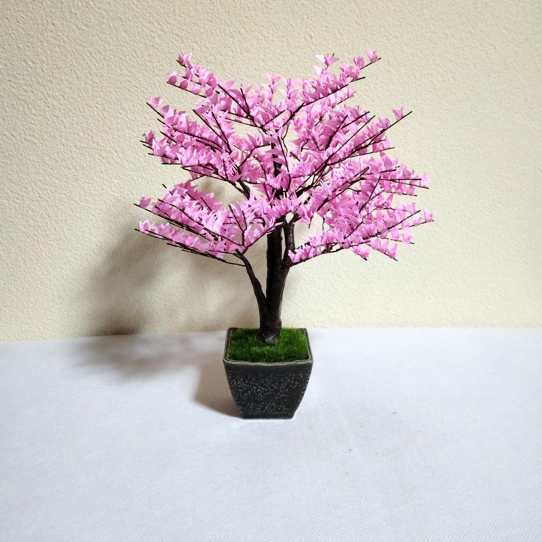 折り鶴盆栽(河津桜盆栽)No.50