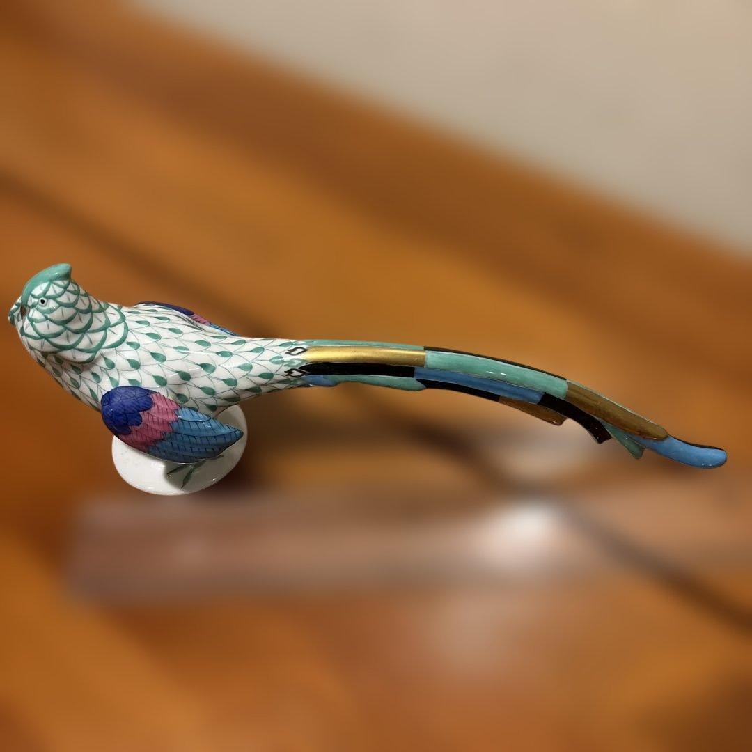 ヘレンド　フィギュア　グリーンフィッシュネット　キジ