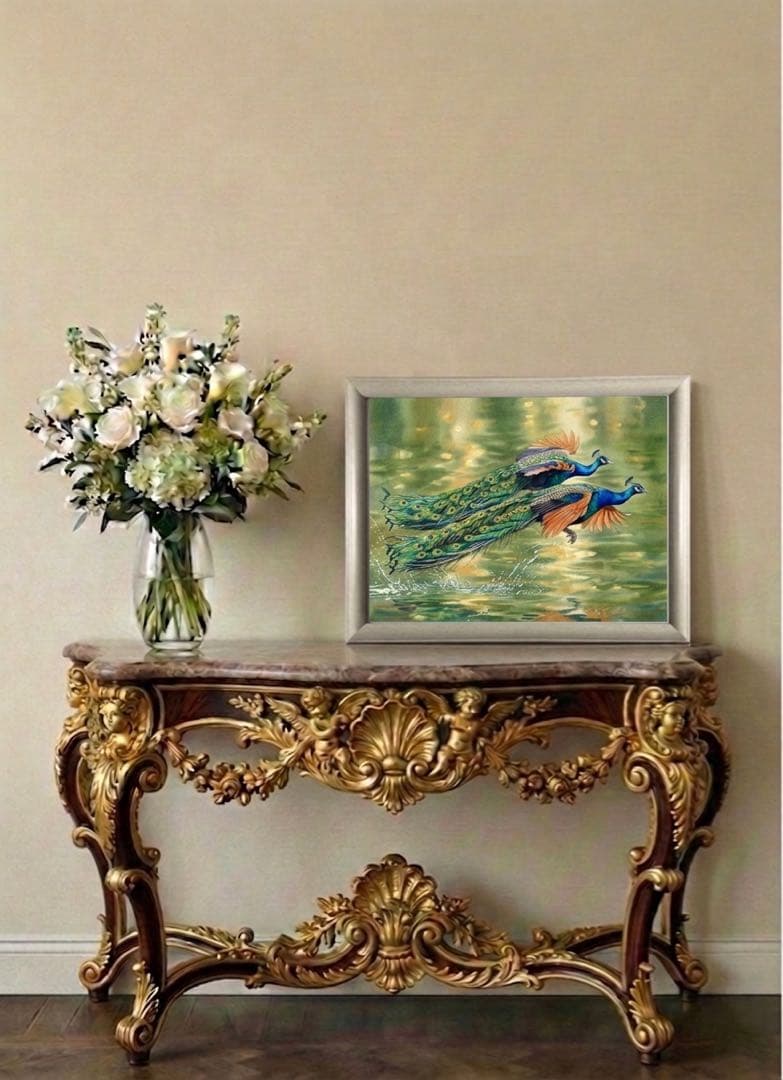 開運 引き寄せ スピリチュアル 運気上昇 黄金の水面を翔る双孔雀