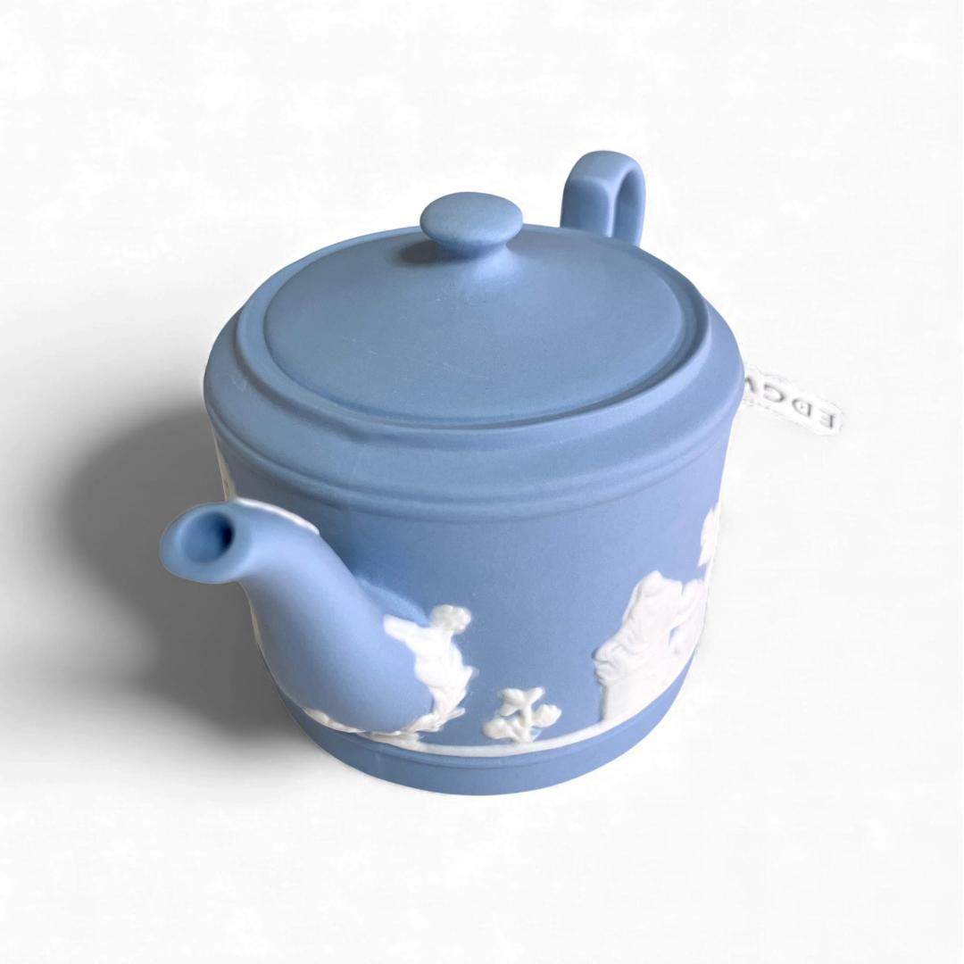 ウェッジウッド ティーポット オーナメント ペールブルー ホリデイ 陶器 箱付