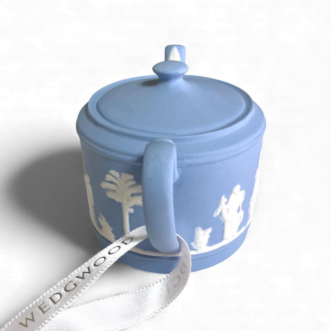 ウェッジウッド ティーポット オーナメント ペールブルー ホリデイ 陶器 箱付