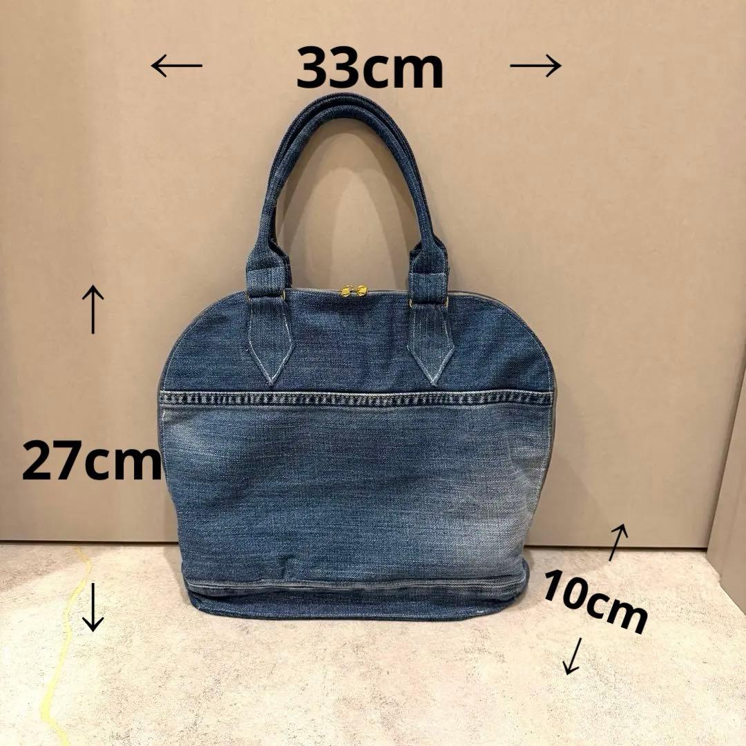 NO17 ハンドメイド　デニムボストンバッグ　デニムリメイク　トートバッグ