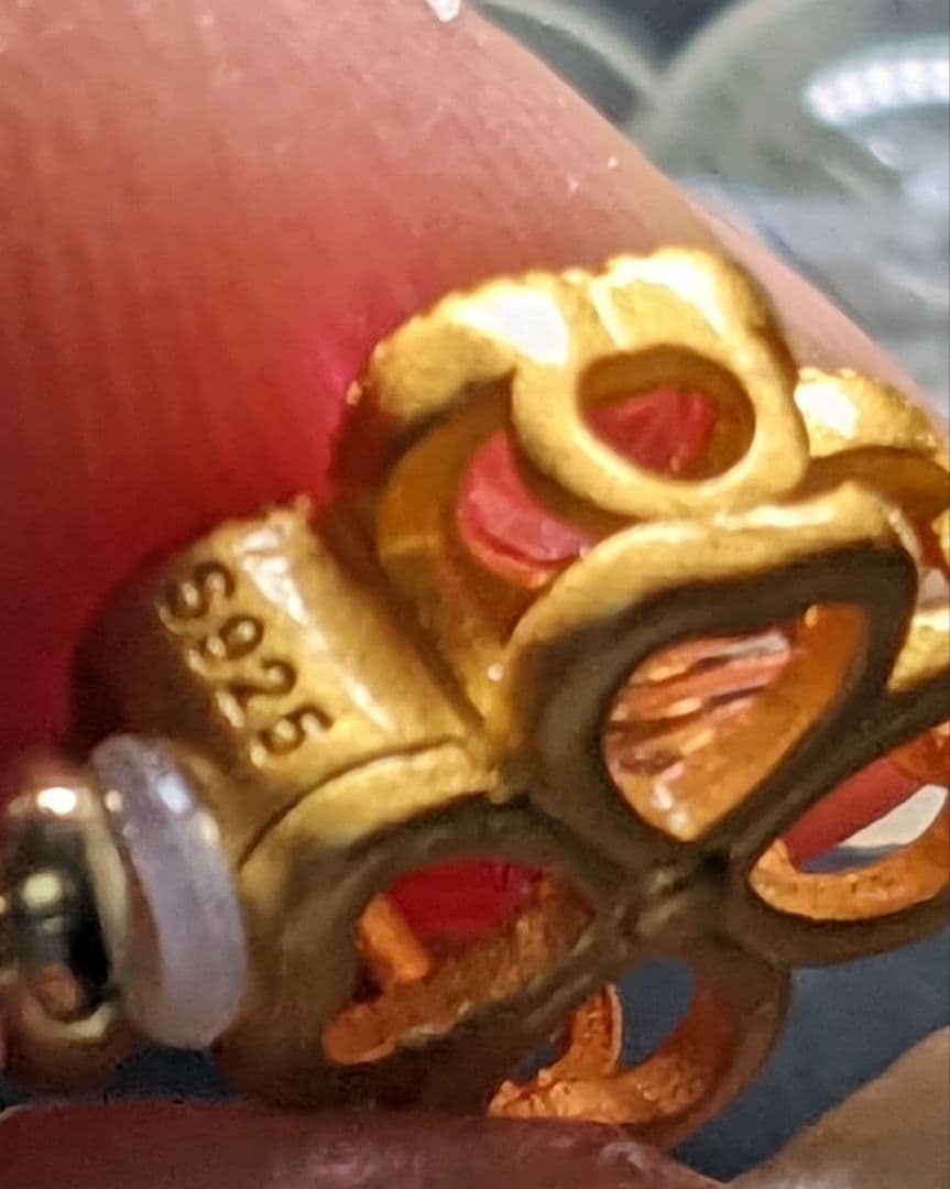 ナチュラルカラートパーズ　ピンクトパーズクローバー☘　ブレスレット