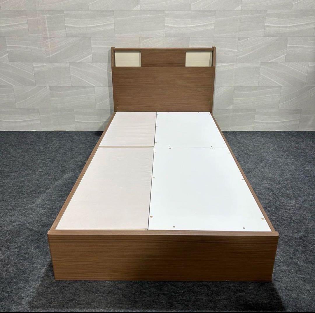 ニトリ ベッドフレーム シングル 収納付き 格安 アザン浅型 寝具 d5266