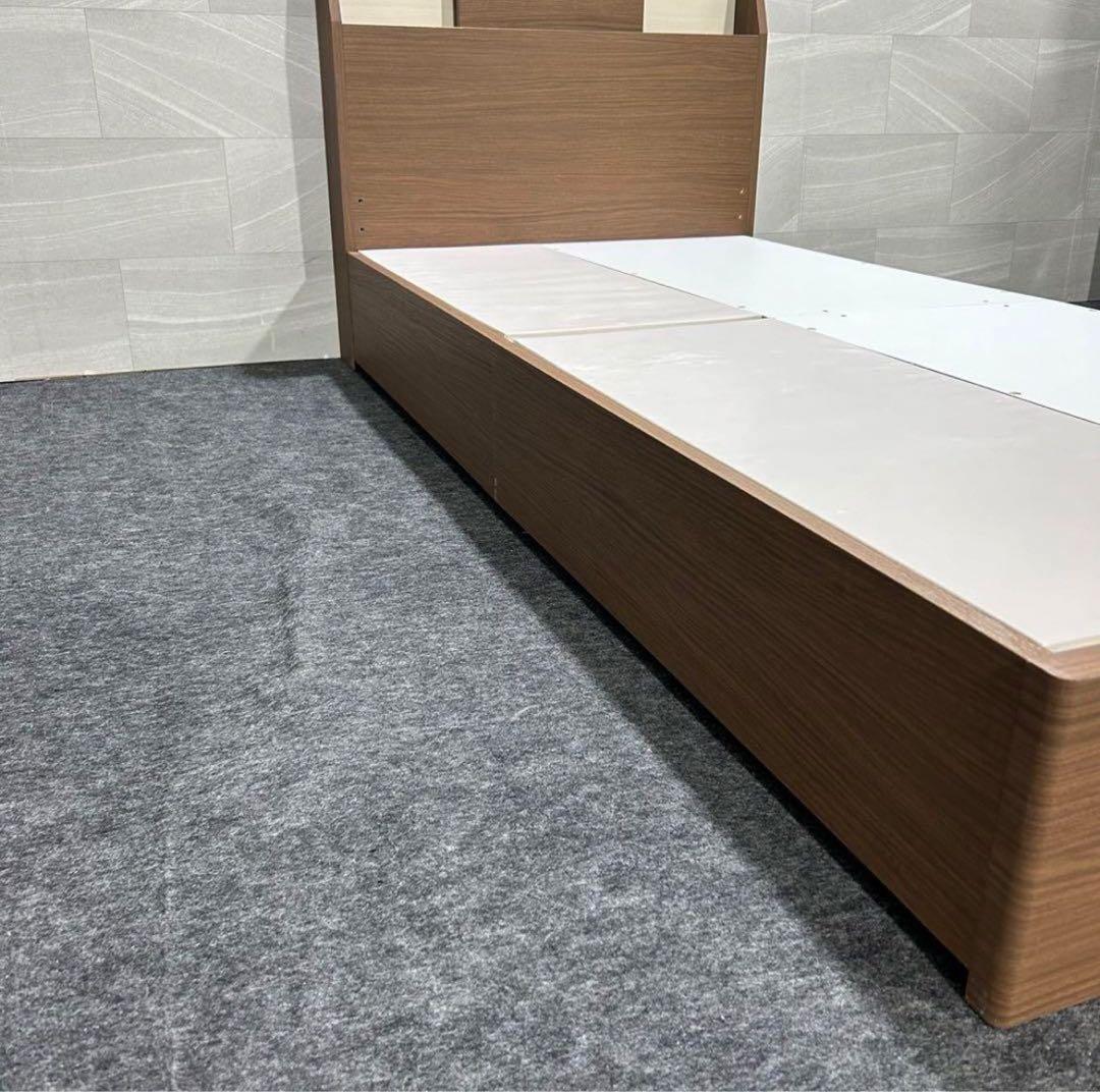 ニトリ ベッドフレーム シングル 収納付き 格安 アザン浅型 寝具 d5266