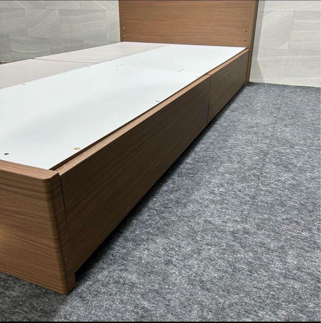 ニトリ ベッドフレーム シングル 収納付き 格安 アザン浅型 寝具 d5266