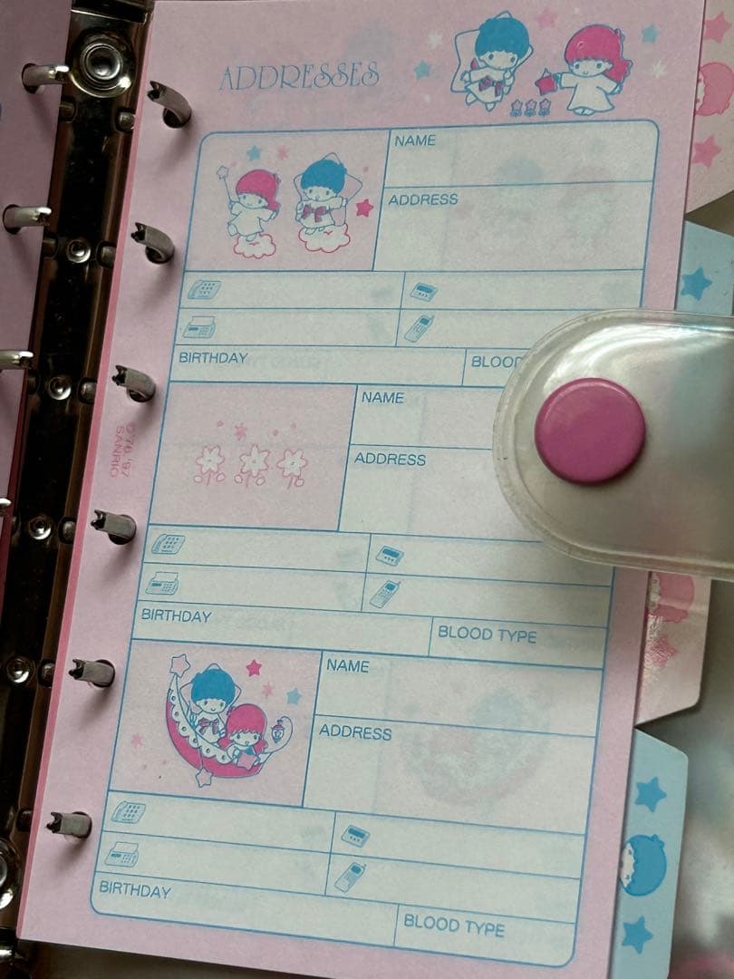 リトルツインスターズ 手帳 ペン セット 昭和レトロ サンリオ1997