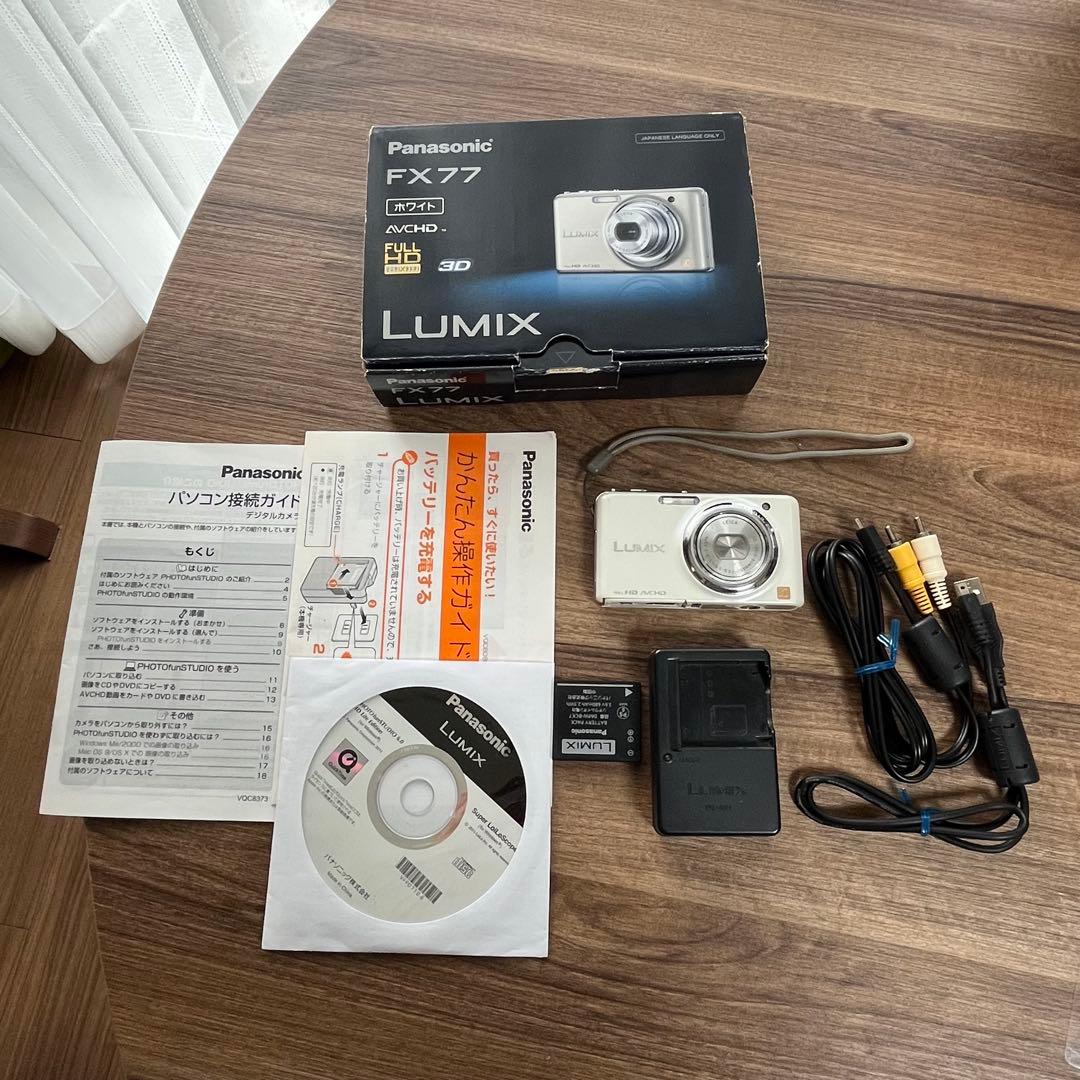 Panasonic LUMIX DMC-FX77-W リリーホワイト　動作確認済