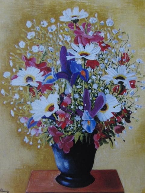 モイズ・キスリング、【野草】、希少な画集画、新品高級額 額装付、状態良好