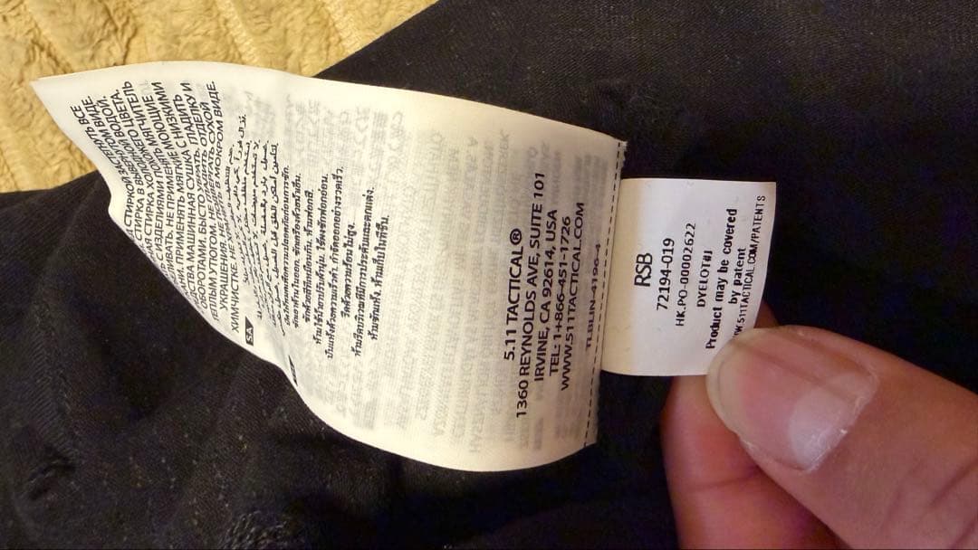 5.11タクティカル Rapid Assault Shirt Sサイズ