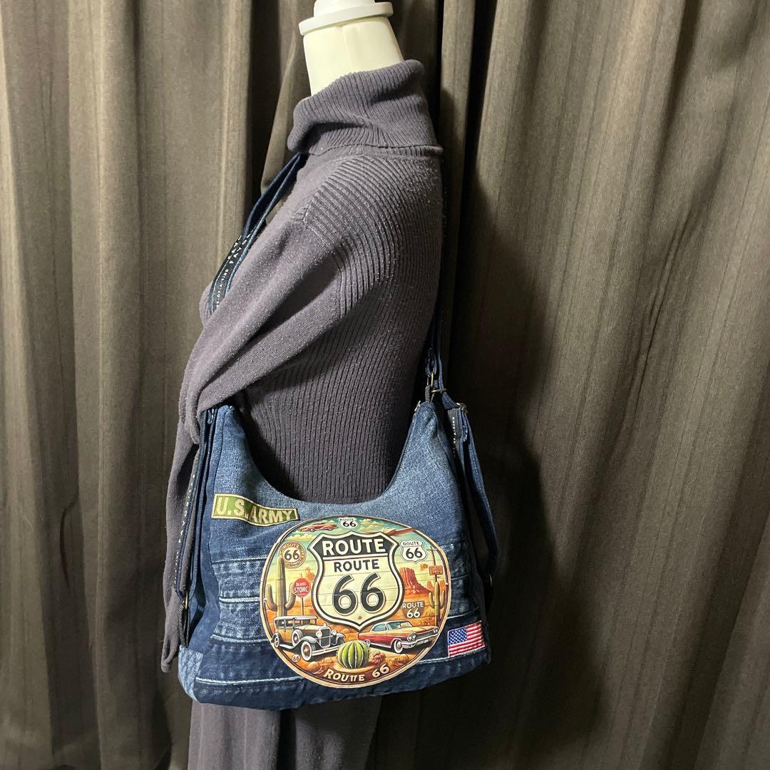 No.532 デニムリメイクバッグ　3wayバッグ