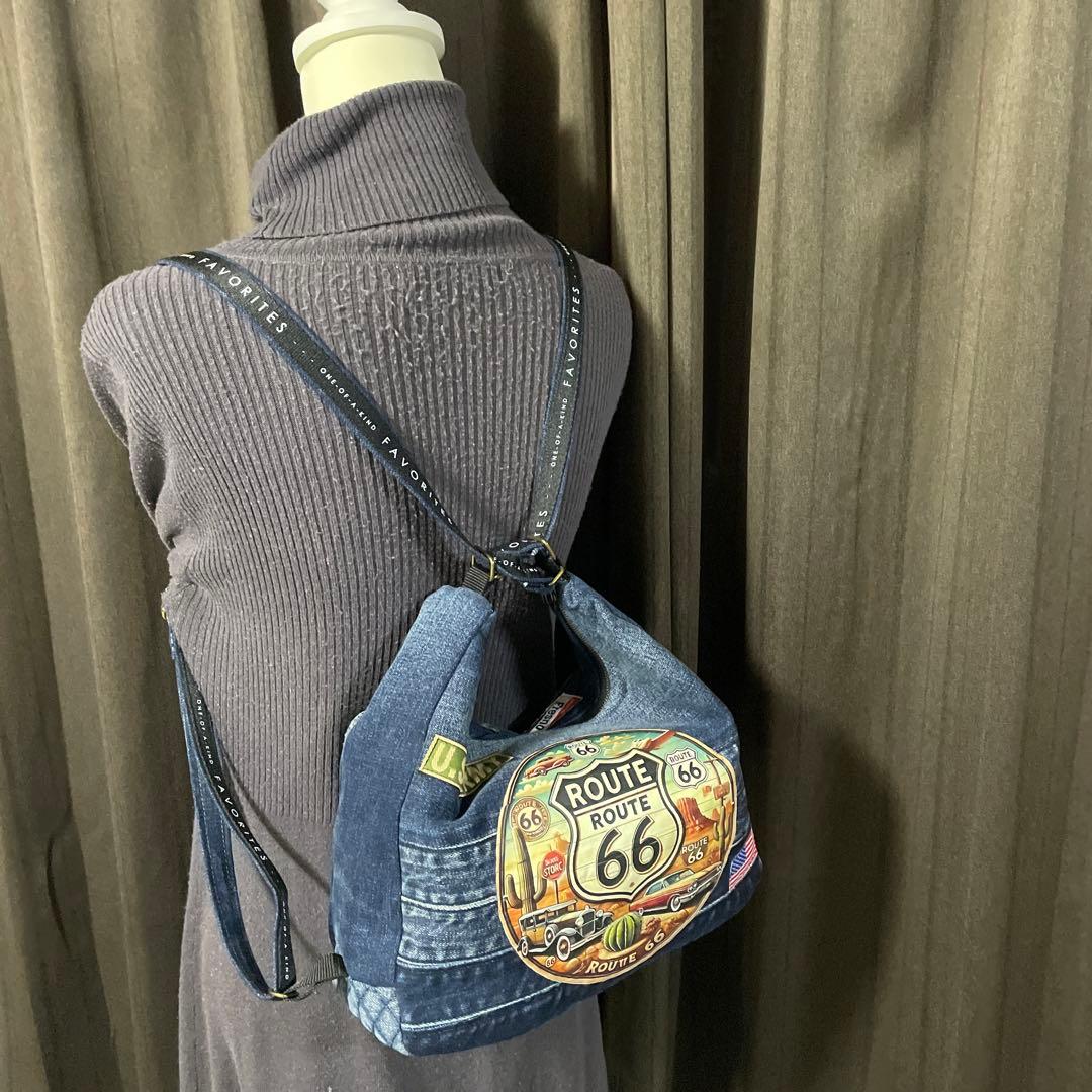 No.532 デニムリメイクバッグ　3wayバッグ