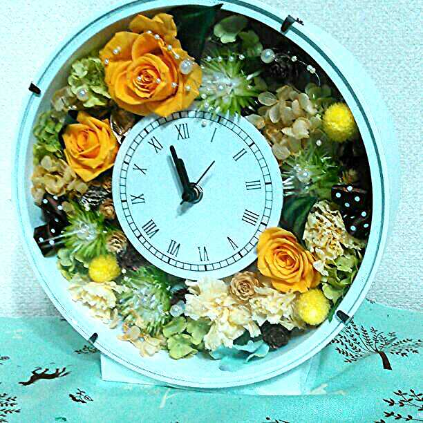 花時計ミックスフラワーアレンジメント