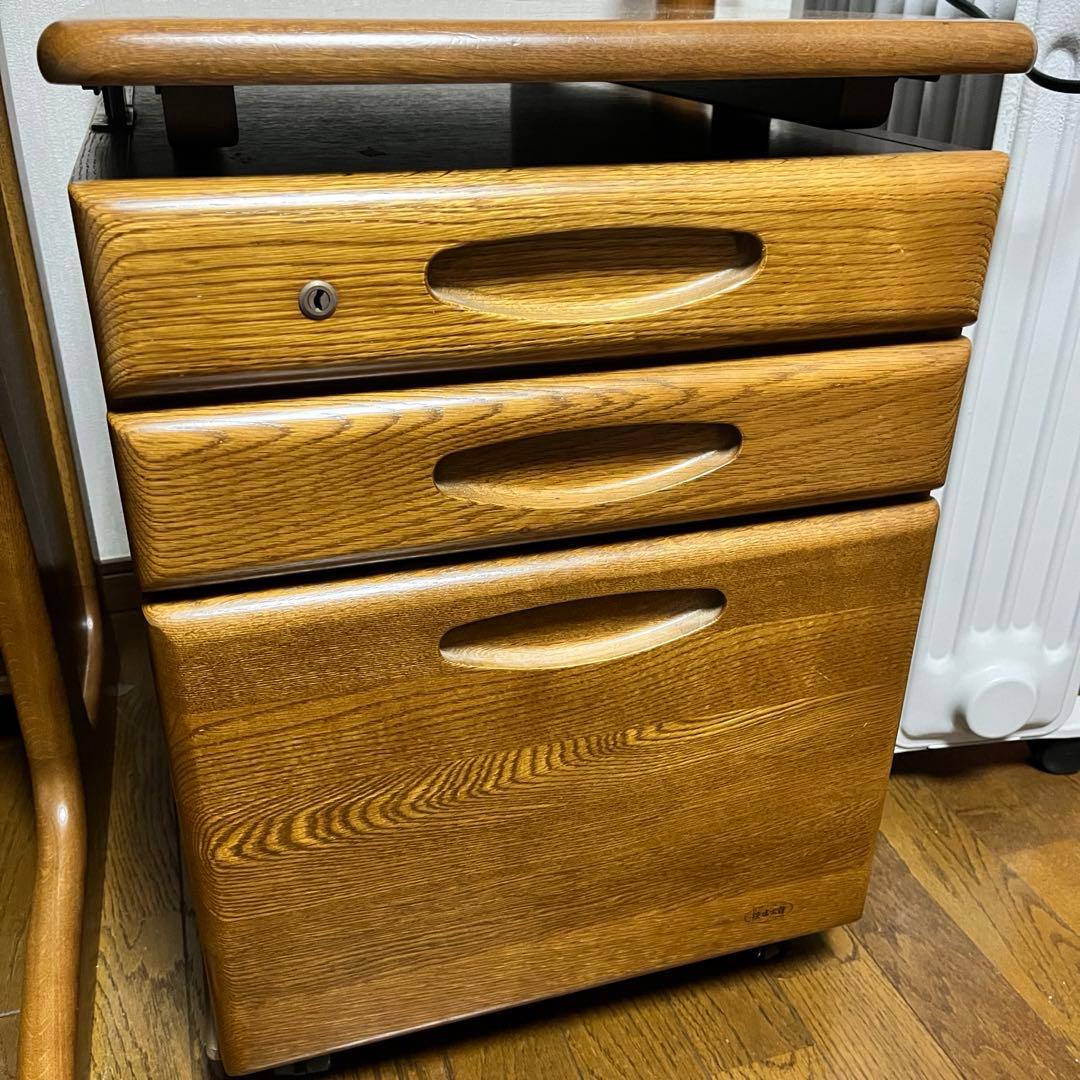 【浜本工芸】学習机　Bキャビネット(袖机) 【匿名配送】