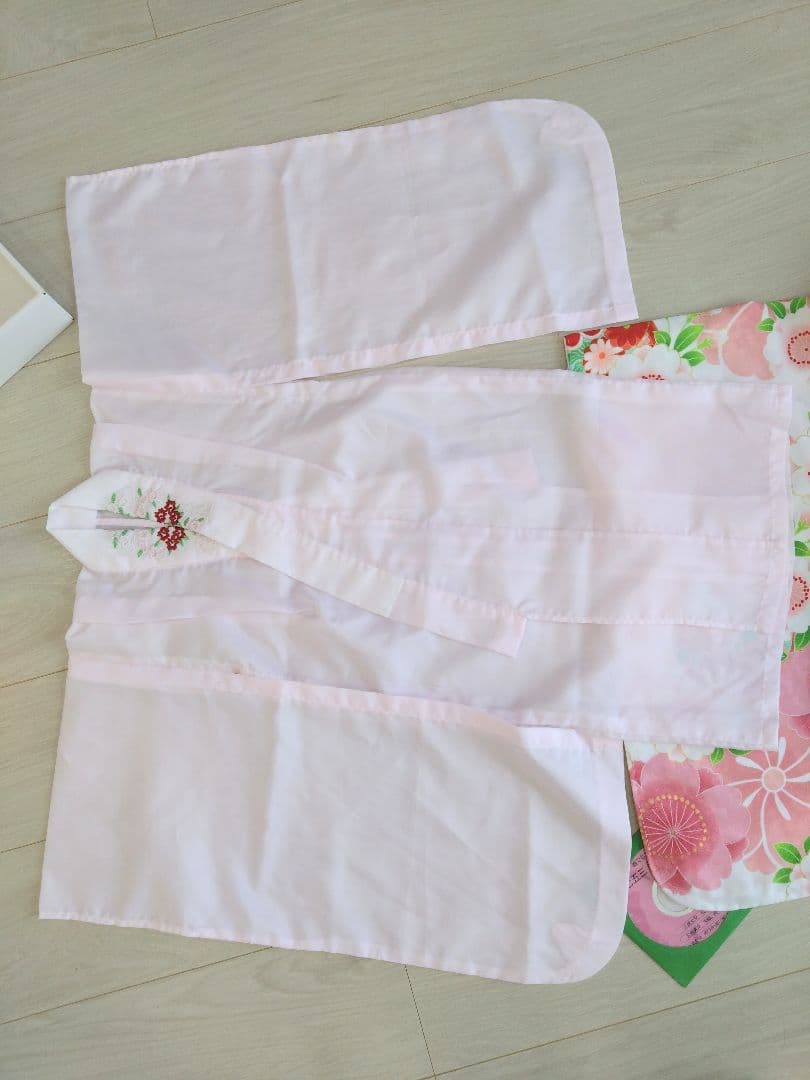 3歳　七五三　着物　お花と鞠のかわいいピンク　フルセット　京都花ひめ