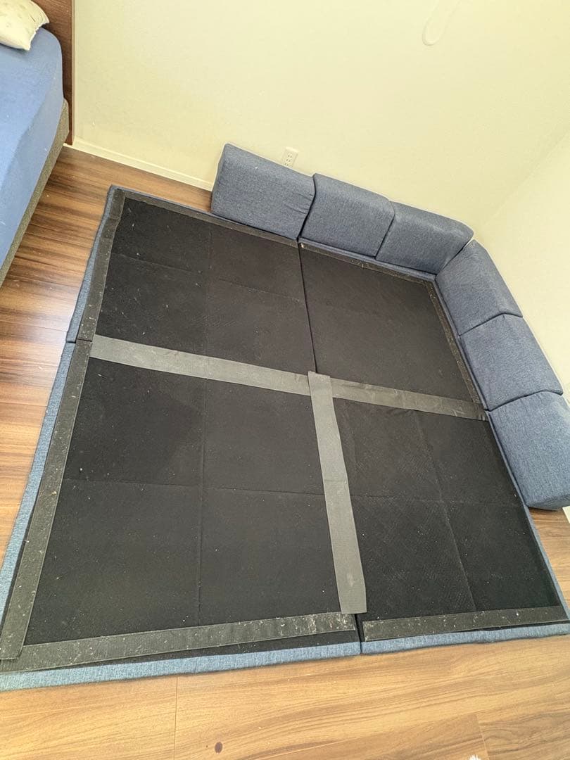 洗える 極厚 ラグマットコーナーラグマットM 190x190 ローソファー