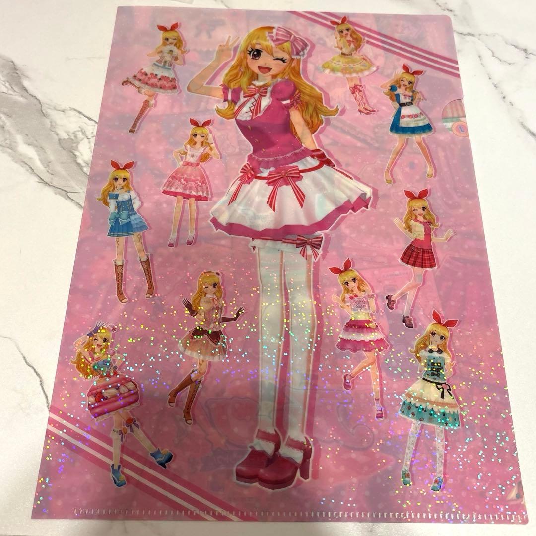 アイカツ 星宮いちご 一番くじ ガシャポン クリアファイル バッグチャーム B賞