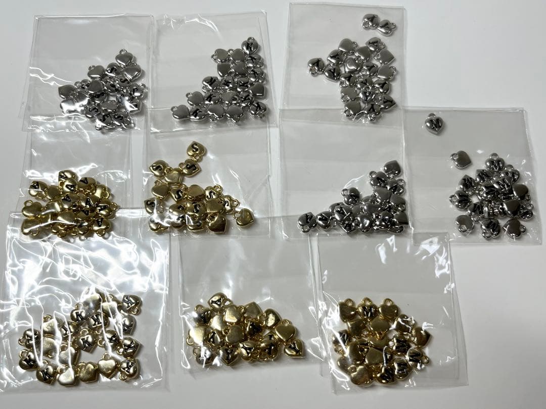 16K アルファベットハートチャーム　パーツ