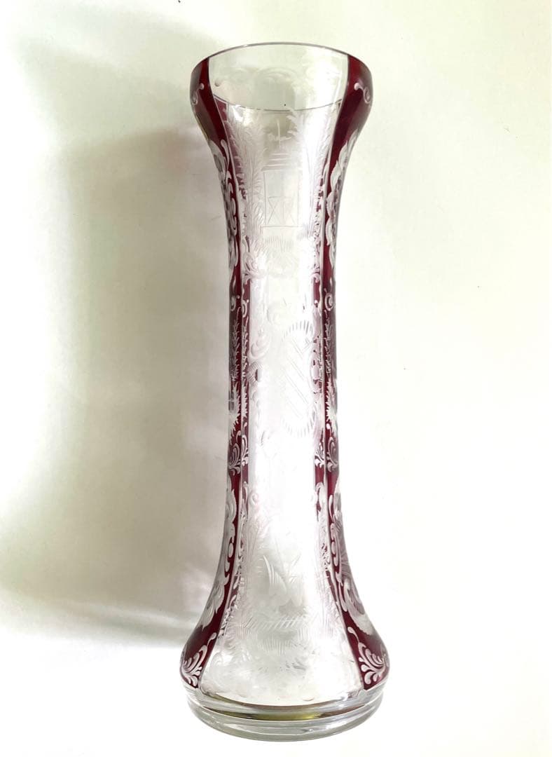 【値下げ】ボヘミアンガラス 花瓶 Egermann エーゲルマン