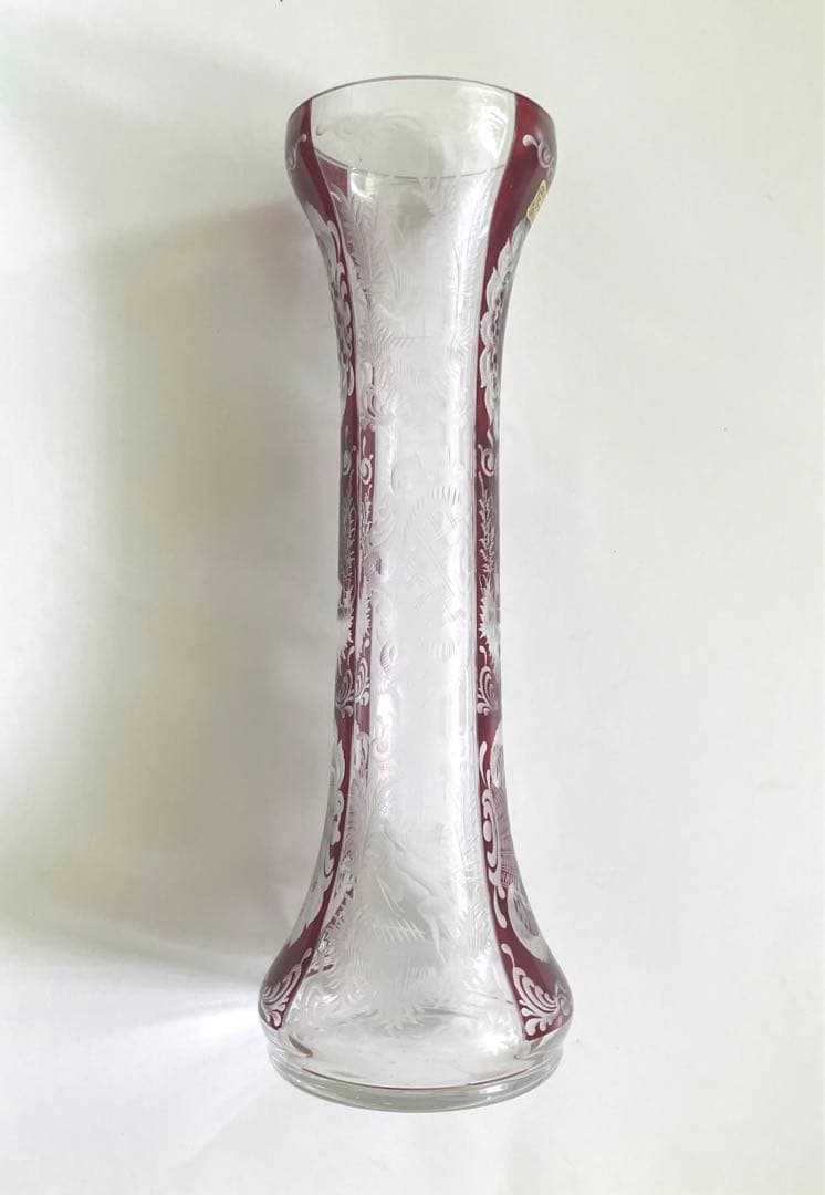 【値下げ】ボヘミアンガラス 花瓶 Egermann エーゲルマン