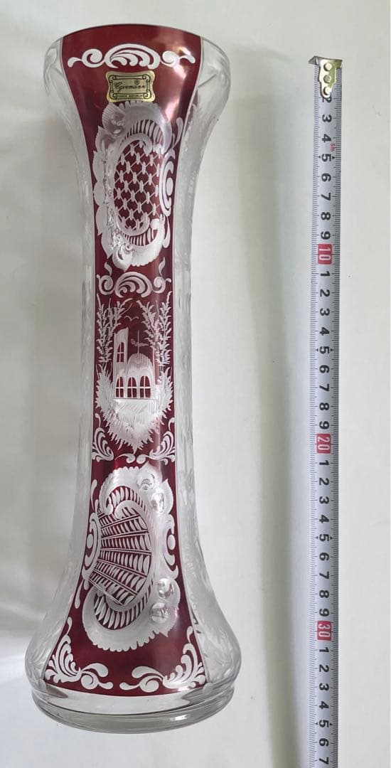 【値下げ】ボヘミアンガラス 花瓶 Egermann エーゲルマン