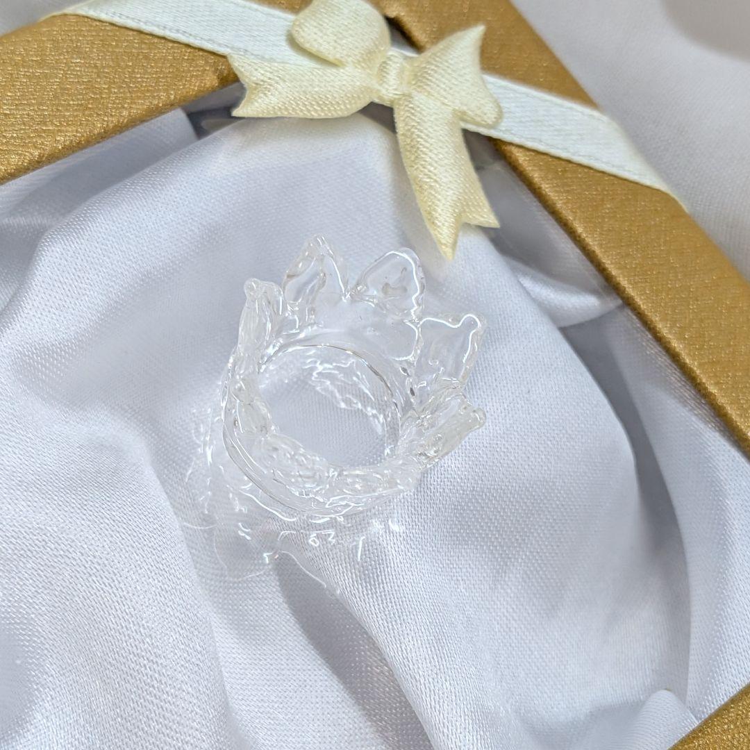 相馬佳織さん ミニチュアガラスの王冠／オブジェ【美品・希少】