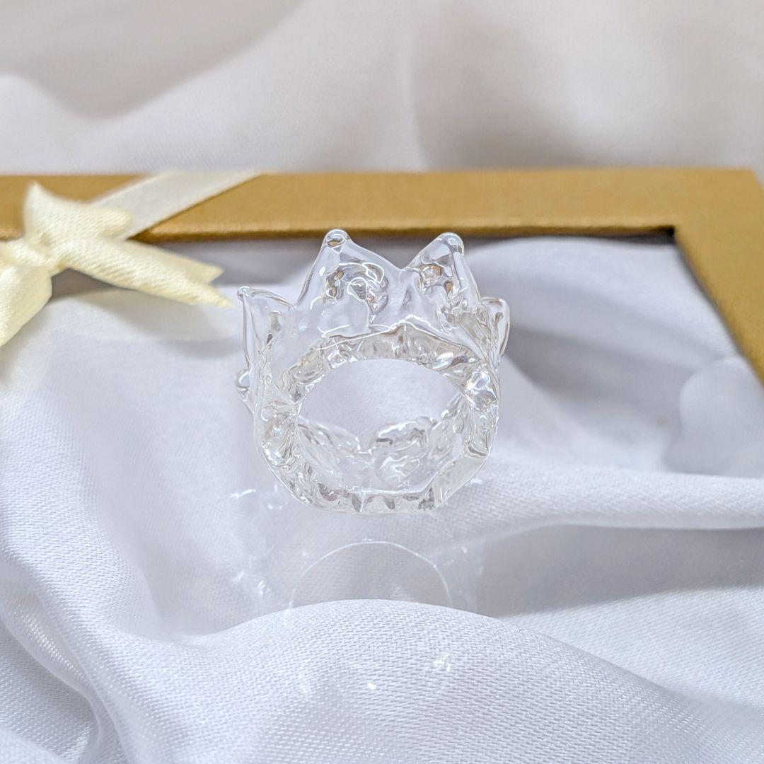 相馬佳織さん ミニチュアガラスの王冠／オブジェ【美品・希少】