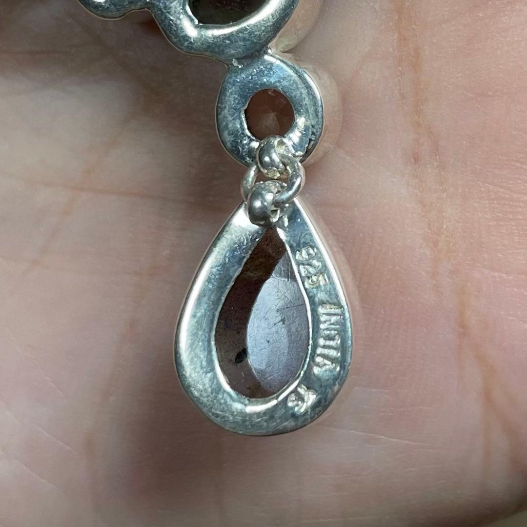 天然石ネックレス　ラブラドライト　トパーズ　10pcs SV925刻印