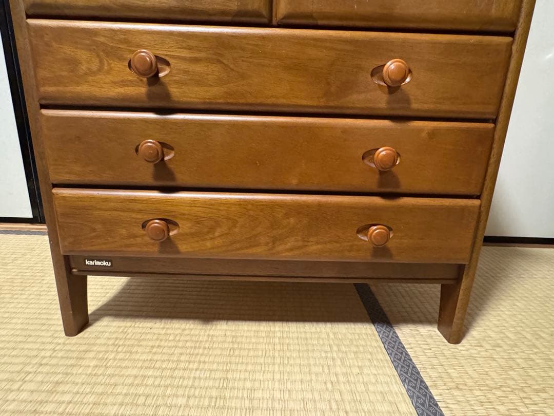 karimoku オールドカリモク キャビネット 木製ガラス扉キャビネット