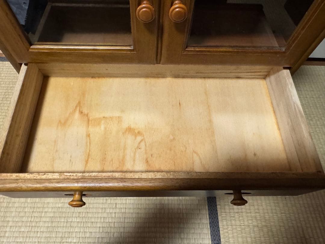 karimoku オールドカリモク キャビネット 木製ガラス扉キャビネット