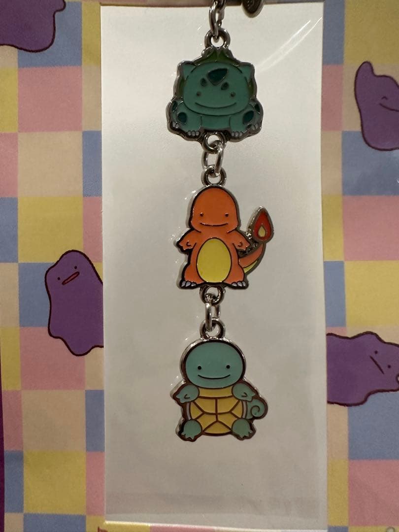 へんしん！メタモン　3連キーホルダー フシギダネ・ヒトカゲ・ゼニガメ