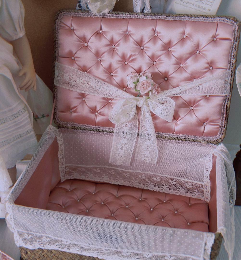 ぬいぐるみカゴ 人形収納 海外作家様 人形展示 部屋飾り 藤編み 箱 ブライス