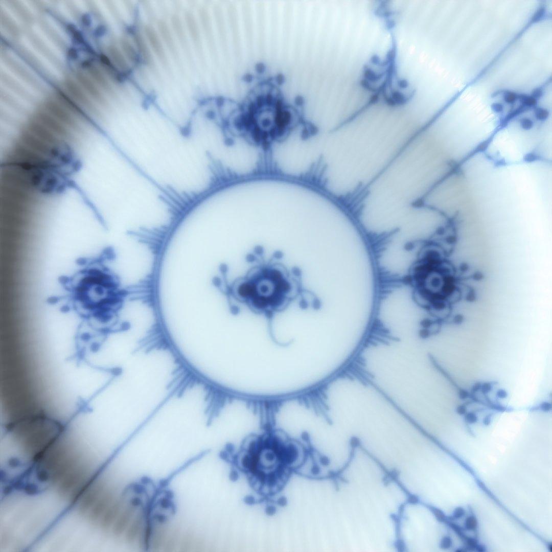 ロイヤルコペンハーゲン　ブルーフルーテッドプレイン　17cmプレート　ケーキ皿